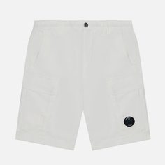 Мужские шорты C.P. Company Cotton/Linen Cargo Garment Dyed, цвет белый, размер 48