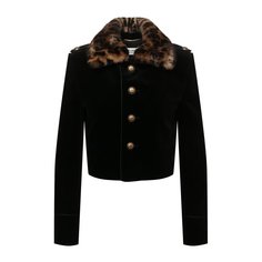 Куртка с меховым воротником Saint Laurent