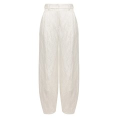 Брюки из хлопка и льна Giorgio Armani