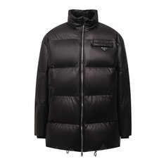 Кожаный пуховик Prada