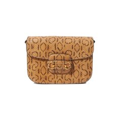 Сумка 1955 Horsebit small из кожи питона Gucci