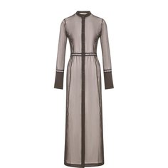 Полупрозрачное платье-рубашка из смеси хлопка и шелка Isabel Benenato