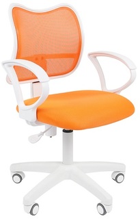 Кресло офисное Chairman 450 LT Chairman 7019777 белый пластик, оранжевое (TW-16/TW-66), ткань TW/сетчатый акрил, до 100 кг