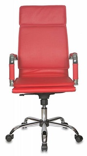 Кресло Бюрократ CH-993 красное, искусственная кожа, крестовина хромированная
