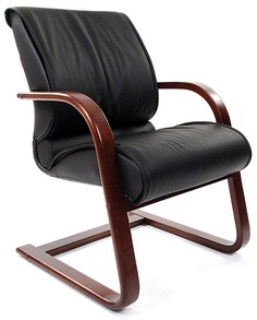 Кресло офисное Chairman 445 WD Chairman 7009711 черное, натуральная кожа, до 100 кг