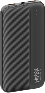 Аккумулятор внешний HIPER SM10000 BLACK 10000mAh, 2.1A, 2*USB, черный