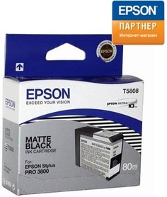 Картридж Epson C13T580800 для принтера Stylus Pro 3800 (80 ml) матовый-черный