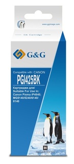 Картридж G&G GG-PGI425BK струйный черный (16мл) для Canon Pixma iP4840/MG5140/5240/6140/8140/MX884