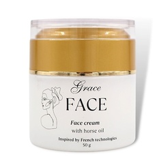 Кремы для лица GRACE FACE Увлажняющий и антивозрастной крем уход для лица с лошадиным маслом 50