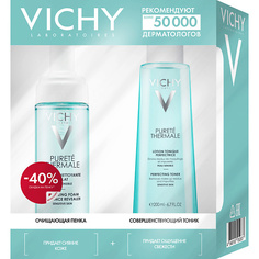 Уход за лицом VICHY Подарочный набор PURETE THERMALE Бережное и эффективное очищение кожи. Пенка для сияния кожи + Совершенствующий тоник
