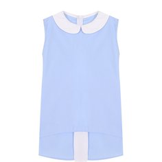 Хлопковый топ свободного кроя с удлиненной спинкой Caf