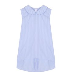 Хлопковый топ свободного кроя с удлиненной спинкой Caf