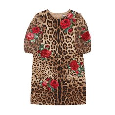 Платье из хлопка и шелка Dolce & Gabbana
