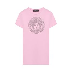 Хлопковое платье-футболка Versace