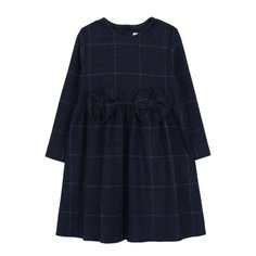 Хлопковое платье в клетку с бантами Il Gufo