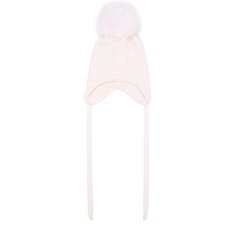 Шерстяная шапка с меховым помпоном Il Trenino