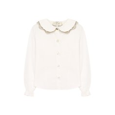 Хлопковая блуза с отделкой Caf