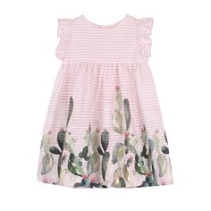 Хлопковое платье свободного кроя с принтом Il Gufo