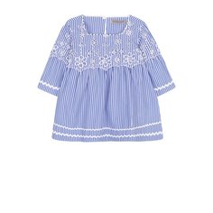 Хлопковая блуза с кружевной отделкой Ermanno Scervino