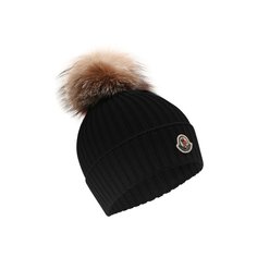 Шерстяная шапка с мехом Moncler