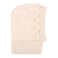 Шапка из смеси шерсти и кашемира фактурной вязки с декором Il Trenino