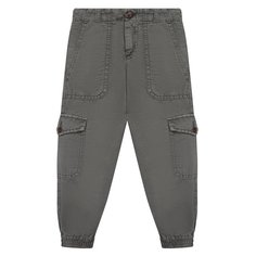Джоггеры из льна и хлопка Brunello Cucinelli