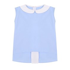 Хлопковый топ свободного кроя с удлиненной спинкой Caf