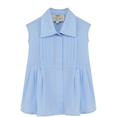 Хлопковый топ с защипами и поясом Caf