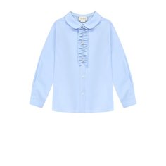 Хлопковая блуза с рюшей Gucci