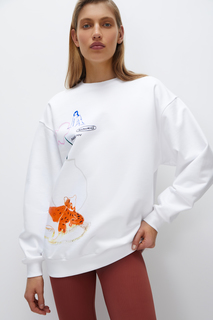 Толстовка оверсайз с принтом Belle You