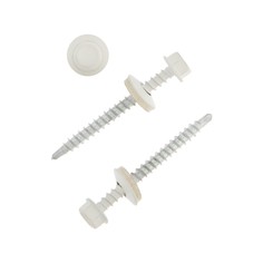 Саморезы кровельные, haupt 4.8х50 ral9003 белый 150 шт NO Brand