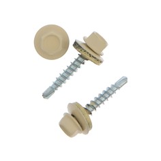 Саморезы кровельные, haupt 4.8х29 ral1014, слоновая кость 250 шт NO Brand