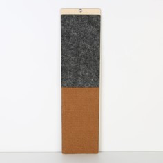 Когтеточка настенная одинарная 50*13 см серо-бежевая Пушистое счастье