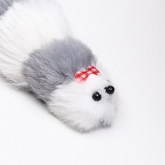 Мышь из искусственного меха, до 13 см, серая NO Brand