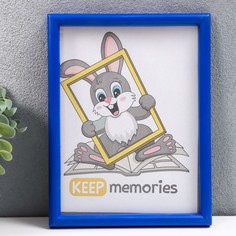 Фоторамка пластик l-4 15х21 см синий (пластиковый экран) Keep Memories