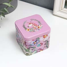 Шкатулка металл квадрат NO Brand
