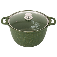 Кастрюля литая 6,0л стеклянная крышка Kukmara