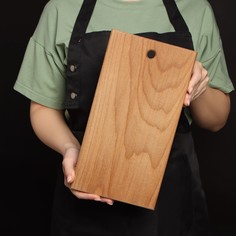 Доска разделочная с отверстием magistro, 30×16×2,2 см, цельный массив бука