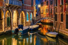 Картины своими руками Рыжий кот Алмазная мозаика Вечерняя Венеция 32х22 см