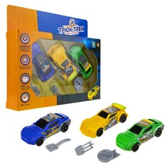 Машины 1 Toy Набор Трюк-трек с машинками и аксессуарами