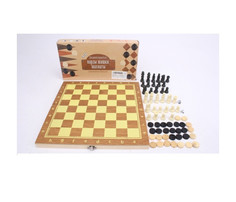 Настольные игры Russia Настольная игра 3 в 1 Шахматы, шашки, нарды B2022441