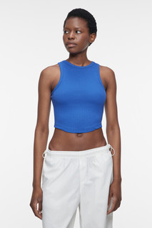 Топ-майка хлопковый облегающий с фигурным низом Befree