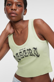 майка женская Майка-топ хлопковая укороченная с принтом Befree