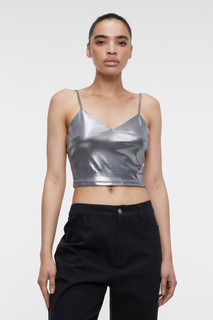 блузка (топ) женская Топ-бюстье облегающий с серебристым эффектом металлик Befree