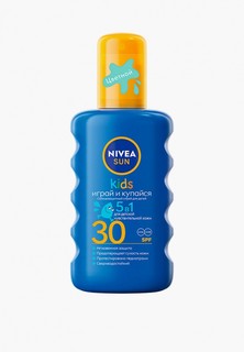 Лосьон для тела Nivea детский солнцезащитный, "Играй и купайся", SPF 30+, сверхводостойкий, 200 мл