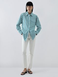 Хлопковая рубашка в полоску Charuel