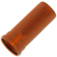 Труба канализационная наружная, диаметр 110х500х3.2 мм, полипропилен, Мультимирпласт, рыжая