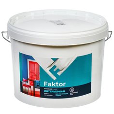 Краска ВД FAKTOR, интерьерная, белая 13 кг, ЯрКраски