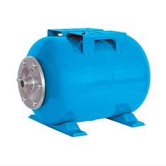 Гидроаккумулятор для насоса сталь, 1 , 24 л, 10 бар, горизонтальный, оранжевый, Аквабрайт, ГМ-24 Г