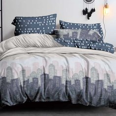 Постельное белье семейное, простыня 215х240 см, 2 наволочки 70х70 см, 2 пододеяльника 145х215 см, Бояртекс, поплин, коллекция Luxor, 3283 A/B